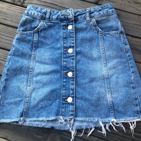 jean skirt and top